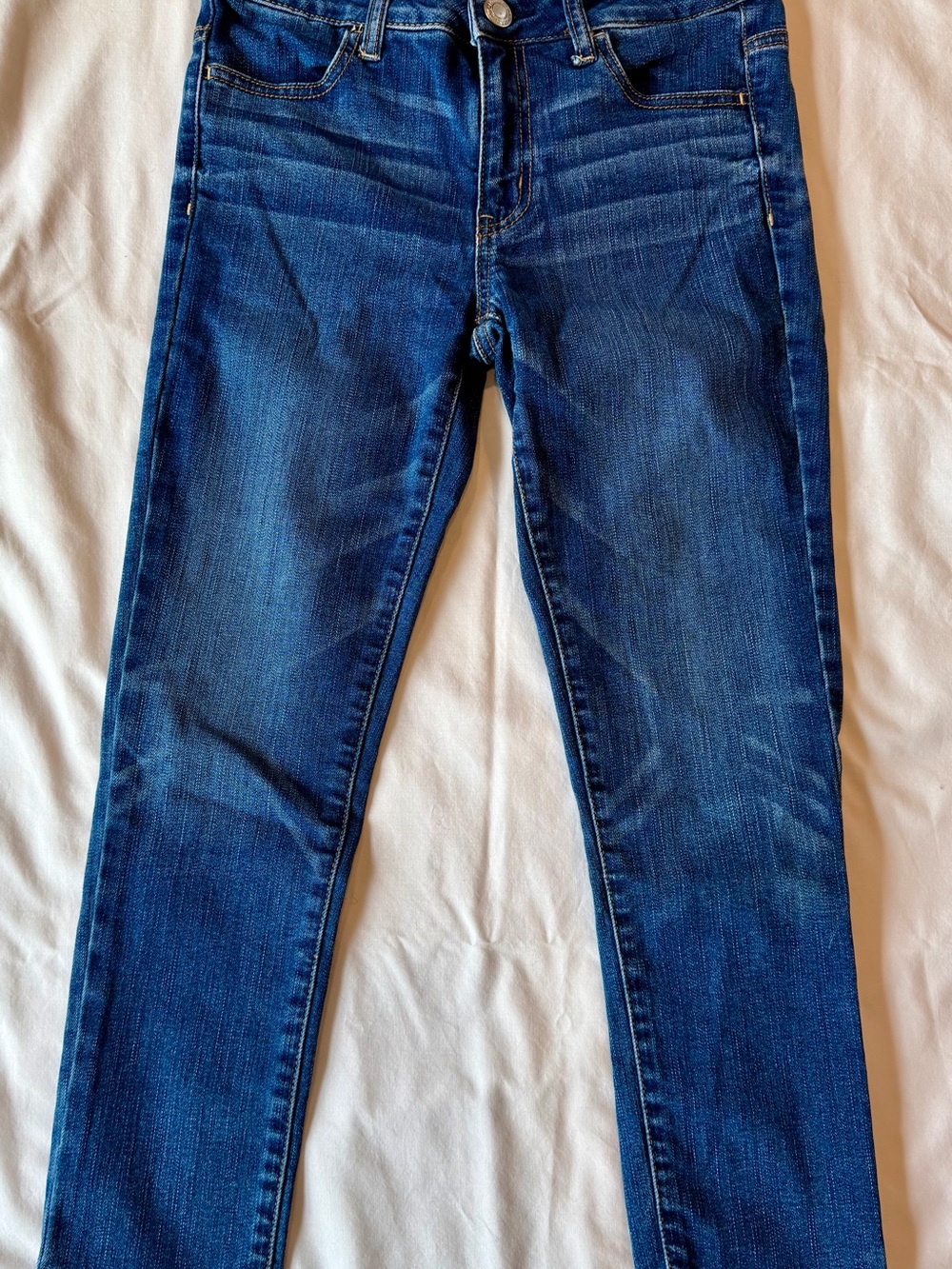 American Eagle Outfitters Dark Blue High-Rise Slim Jeans